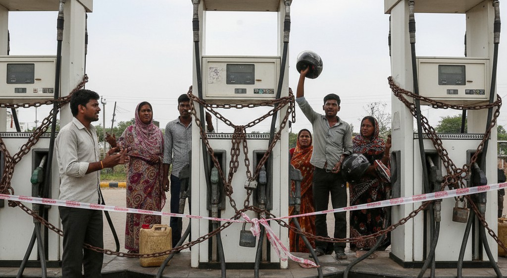 শিকলবন্দি পেট্রল পাম্প, গ্রাহকের ক্ষোভ