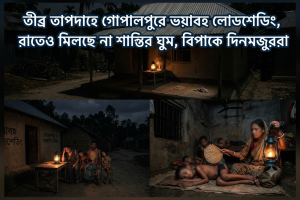 তীব্র তাপদাহে গোপালপুরে ভয়াবহ লোডশেডিং রাতেও মিলছে না শান্তির ঘুম, বিপাকে দিনমজুররা