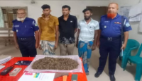 সরিষাবাড়ীতে যৌথ বাহিনীর অভিযানে তিন মাদক ব্যবসায়ী আটক